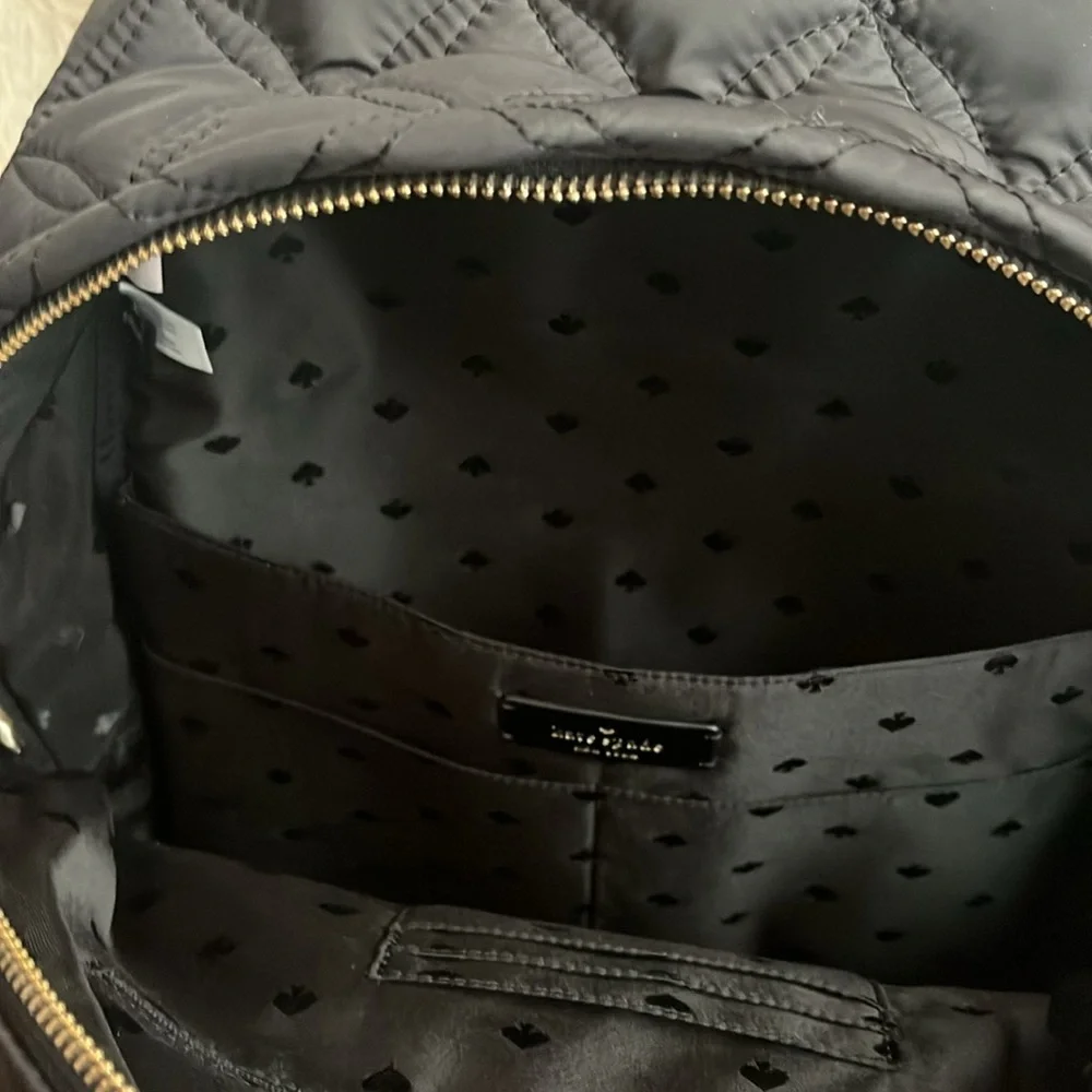 Kate Spade Black Quilted Backpack - Picture 15 of 17